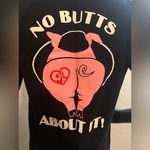 I Pigged Out At Marlowes Ribs & Restaurant No Butts About it Cotton Large unisex - Picture 10 of 14